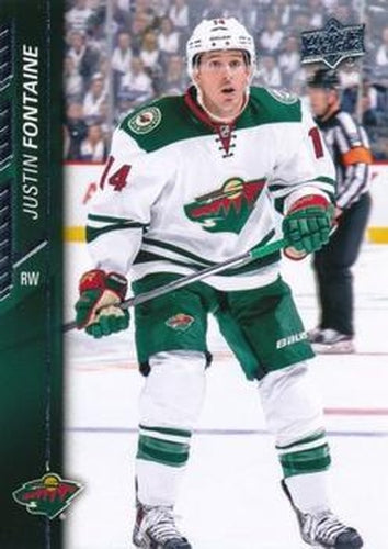 #345 Justin Fontaine - Minnesota Wild - 2015-16 Upper Deck Hockey