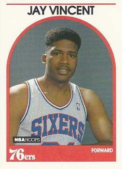 #345 Jay Vincent - Philadelphia 76ers - 1989-90 Hoops Basketball