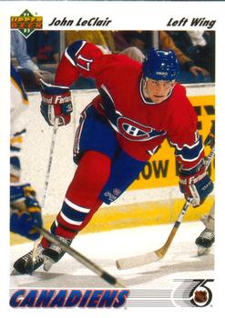 #345 John LeClair - Montreal Canadiens - 1991-92 Upper Deck Hockey