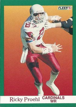#345 Ricky Proehl - Phoenix Cardinals - 1991 Fleer Football