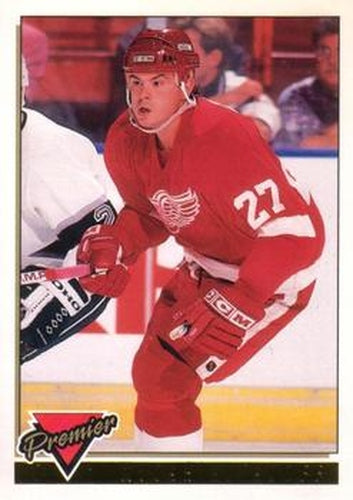 #345 Micah Aivazoff - Detroit Red Wings - 1993-94 O-Pee-Chee Premier Hockey - Gold