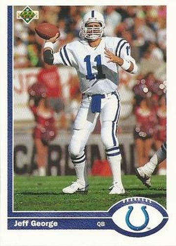 #345 Jeff George - Indianapolis Colts - 1991 Upper Deck Football