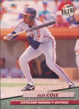 #345 Alex Cole - Cleveland Indians - 1992 Ultra Baseball