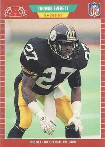 #345 Thomas Everett - Pittsburgh Steelers - 1989 Pro Set Football