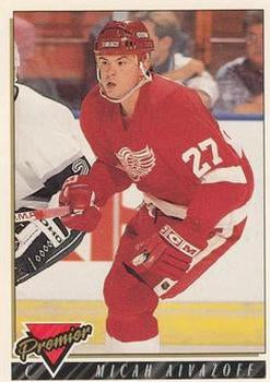 #345 Micah Aivazoff - Detroit Red Wings - 1993-94 Topps Premier Hockey