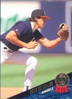 #345 Rene Gonzales - California Angels - 1993 Leaf Baseball