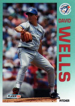 #345 David Wells - Toronto Blue Jays - 1992 Fleer Baseball