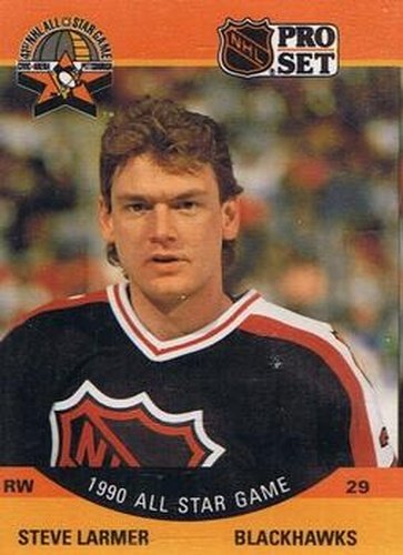 #345 Steve Larmer - Chicago Blackhawks - 1990-91 Pro Set Hockey