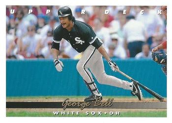 #345 George Bell - Chicago White Sox - 1993 Upper Deck Baseball