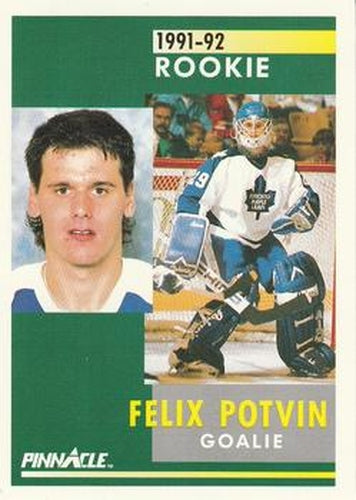 #345 Felix Potvin - Toronto Maple Leafs - 1991-92 Pinnacle Hockey