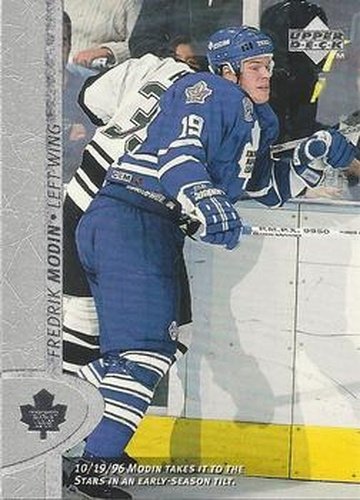 #345 Fredrik Modin - Toronto Maple Leafs - 1996-97 Upper Deck Hockey