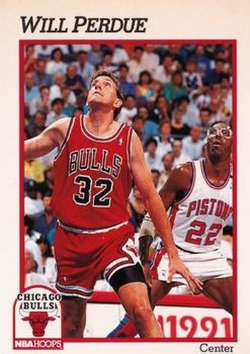 #345 Will Perdue - Chicago Bulls - 1991-92 Hoops Basketball