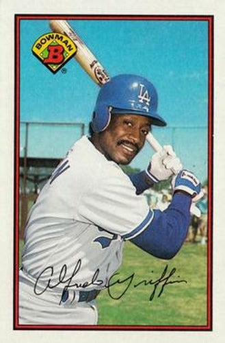 #345 Alfredo Griffin - Los Angeles Dodgers - 1989 Bowman Baseball