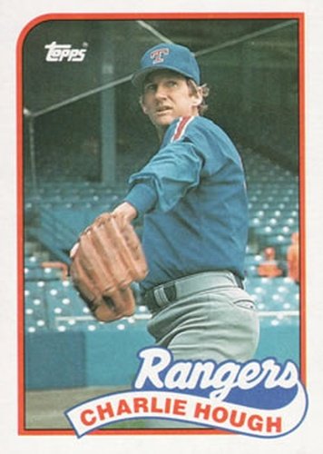 #345 Charlie Hough - Texas Rangers - 1989 Topps Baseball