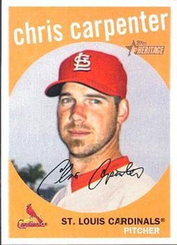 #345 Chris Carpenter - St. Louis Cardinals - 2008 Topps Heritage Baseball