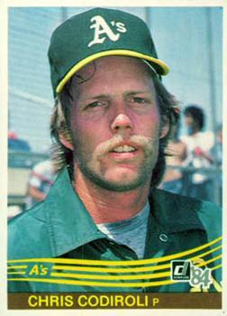#345 Chris Codiroli - Oakland Athletics - 1984 Donruss Baseball