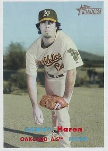 #345 Dan Haren - Oakland Athletics - 2006 Topps Heritage Baseball
