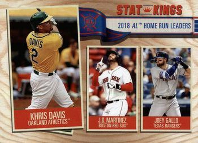 #345 Khris Davis / J.D. Martinez / Joey Gallo - Oakland Athletics / Boston Red Sox / Texas Rangers - 2019 Topps Big League Baseball