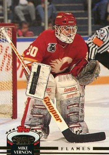 #345 Mike Vernon - Calgary Flames - 1992-93 Stadium Club Hockey
