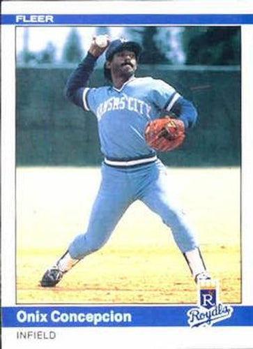 #345 Onix Concepcion - Kansas City Royals - 1984 Fleer Baseball
