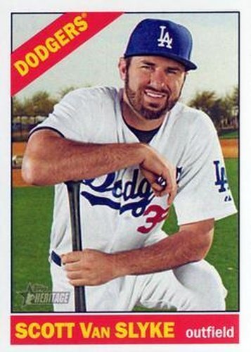 #345 Scott Van Slyke - Los Angeles Dodgers - 2015 Topps Heritage Baseball