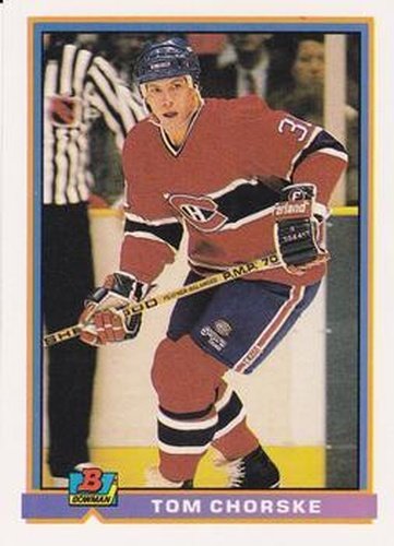 #345 Tom Chorske - Montreal Canadiens - 1991-92 Bowman Hockey