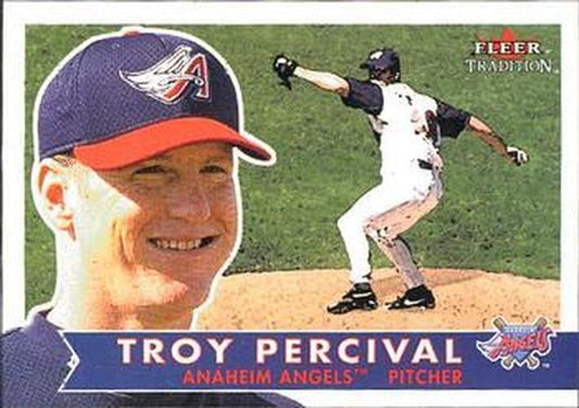 #345 Troy Percival - Anaheim Angels - 2001 Fleer Tradition Baseball