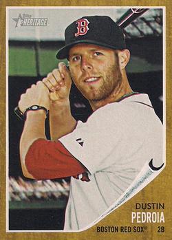#345 Dustin Pedroia - Boston Red Sox - 2011 Topps Heritage Baseball