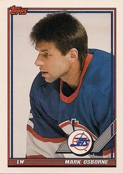 #345 Mark Osborne - Winnipeg Jets - 1991-92 Topps Hockey