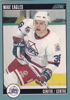 #345 Mike Eagles - Winnipeg Jets - 1992-93 Score Canadian Hockey