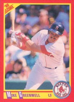 #345 Mike Greenwell - Boston Red Sox - 1990 Score Baseball