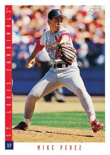 #345 Mike Perez - St. Louis Cardinals - 1993 Score Baseball