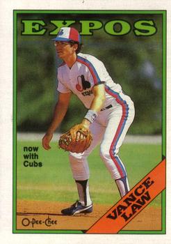#346 Vance Law - Chicago Cubs - 1988 O-Pee-Chee Baseball