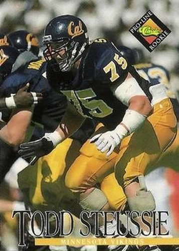 #346 Todd Steussie - Minnesota Vikings - 1994 Pro Line Live Football