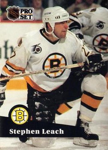 #346 Steve Leach - 1991-92 Pro Set Hockey