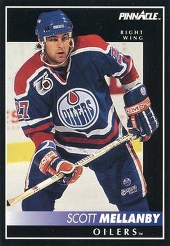 #346 Scott Mellanby - Edmonton Oilers - 1992-93 Pinnacle Canadian Hockey