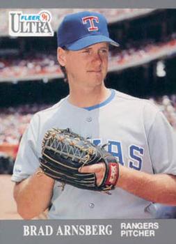 #346 Brad Arnsberg - Texas Rangers - 1991 Ultra Baseball