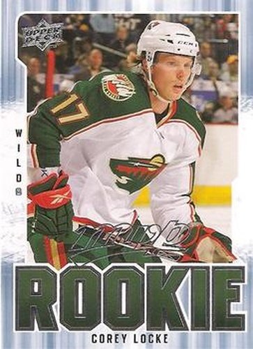 #346 Corey Locke - Minnesota Wild - 2008-09 Upper Deck MVP Hockey