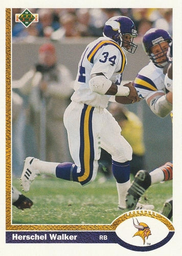 #346 Herschel Walker - Minnesota Vikings - 1991 Upper Deck Football