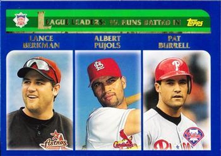 #346 National League Runs Batted In Leaders - Houston Astros / St. Louis Cardinals / Philadelphia Phillies - 2003 Topps Baseball