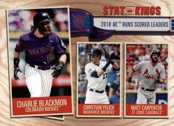 #346 Charlie Blackmon / Christian Yelich / Matt Carpenter - Colorado Rockies / Milwaukee Brewers / St. Louis Cardinals - 2019 Topps Big League Baseball