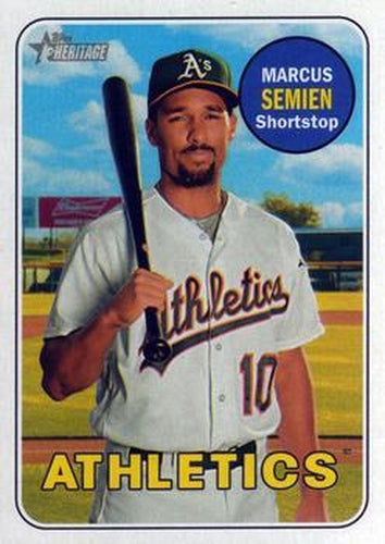 #346 Marcus Semien - Oakland Athletics - 2018 Topps Heritage Baseball