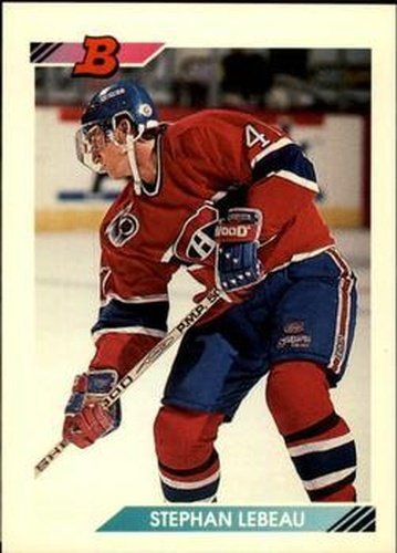 #346 Stephan Lebeau - Montreal Canadiens - 1992-93 Bowman Hockey