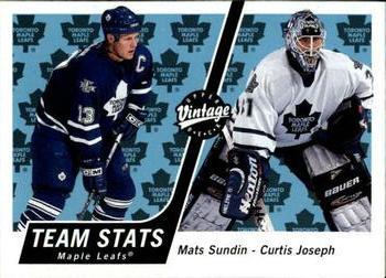 #346 Mats Sundin / Curtis Joseph - Toronto Maple Leafs - 2000-01 Upper Deck Vintage Hockey
