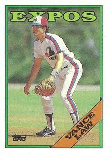 #346 Vance Law - Montreal Expos - 1988 Topps Baseball