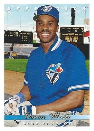 #346 Devon White - Toronto Blue Jays - 1993 Upper Deck Baseball