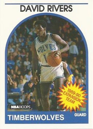 #346 David Rivers - Minnesota Timberwolves - 1989-90 Hoops Basketball