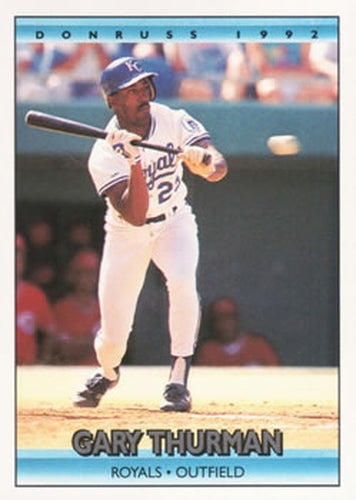 #346 Gary Thurman - Kansas City Royals - 1992 Donruss Baseball