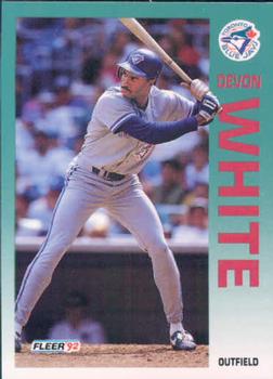 #346 Devon White - Toronto Blue Jays - 1992 Fleer Baseball