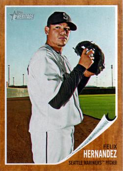 #346 Felix Hernandez - Seattle Mariners - 2011 Topps Heritage Baseball